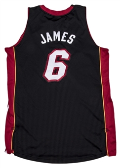 2012 LeBron James Game Used Miami Heat Road Jersey Worn on 1/10/12 & 2/1/12 Photo Matched(MeiGray)